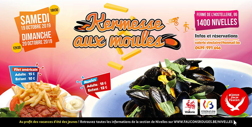 Kermesse aux moules de la section Faucons Rouges de Nivelles