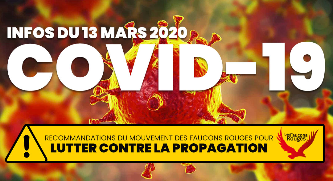 [COVID-19] Informations du 13 mars 2020